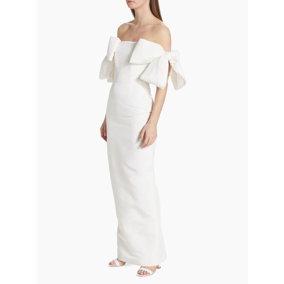 Alexia María Josephine Off-The-Shoulder Gown Size US10 $1750 - Picture 3 of 12